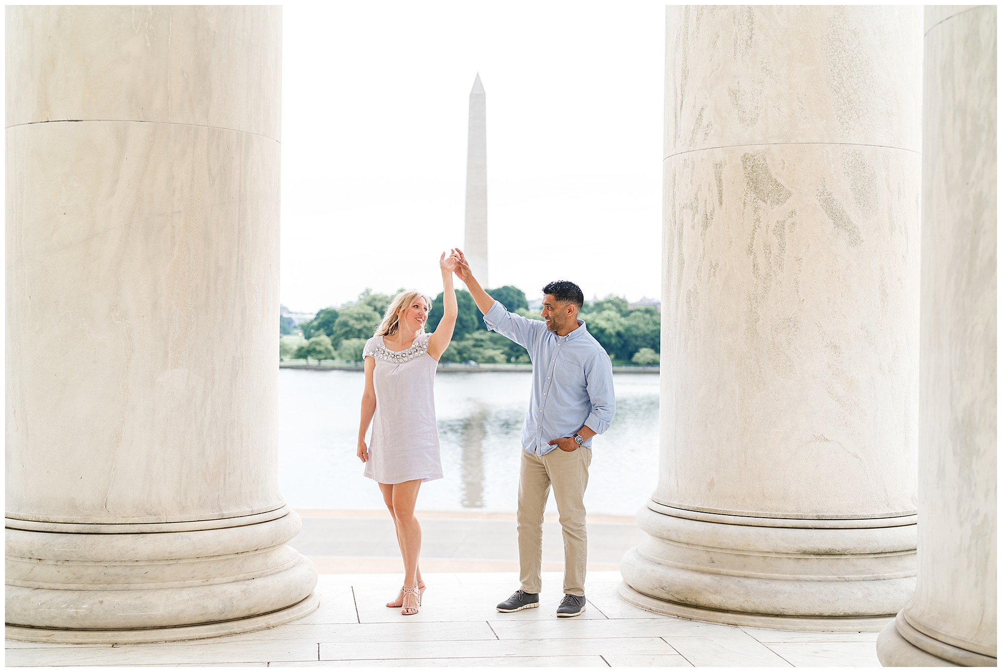 Jefferson Memorial engagement session - Imagery by Erin